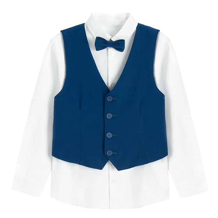 Cool Club, Set pentru baieti, Camasa cu maneca lunga, Vesta, mix