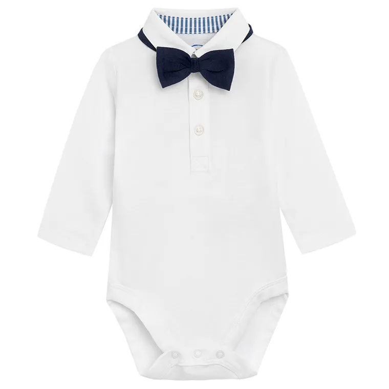 Cool Club, Set pentru baieti, Camasa tip body cu maneca lunga si papion