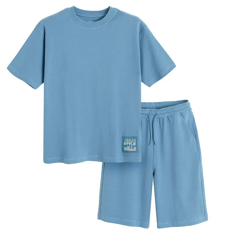 Cool Club, Set pentru baieti, Tricou, Pantaloni scurti, bleumarin
