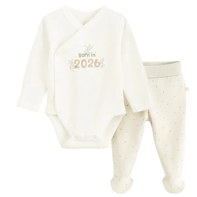 Cool Club, Set pentru bebelusi, Body cu maneca lunga, Pantaloni cu botosei, mix