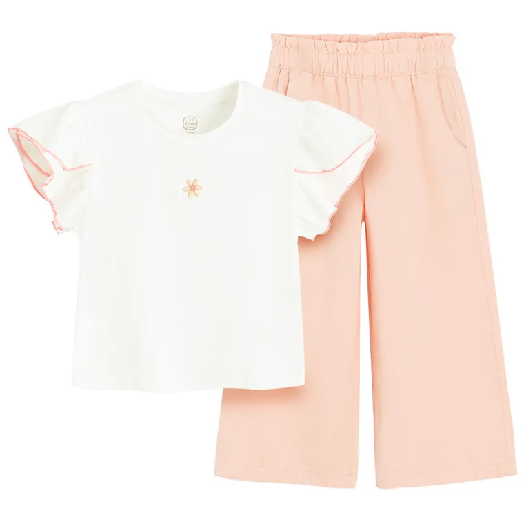 Cool Club, Set pentru fete, Bluza cu maneca scurta, Pantaloni din textil, mix