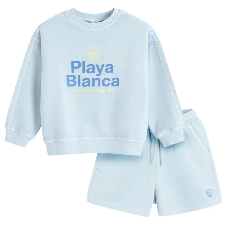 Cool Club, Set pentru fete, Bluza, Pantaloni scurti, albastru