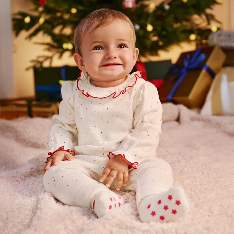 Cool Club, Set pentru fete, Body cu maneca lunga, Colanti, ecru