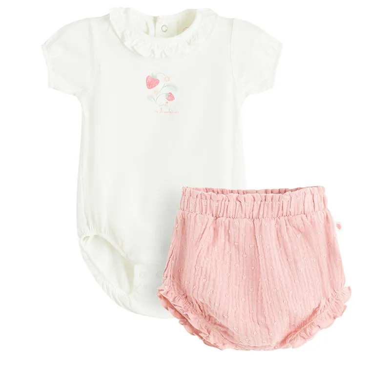 Cool Club, Set pentru fete, Body cu maneca scurta, Pantaloni scurti, bloomers, mix