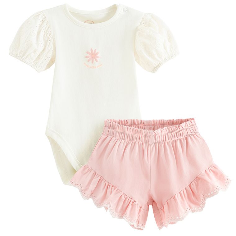 Cool Club, Set pentru fete, Body cu maneca scurta, Pantaloni scurti, mix