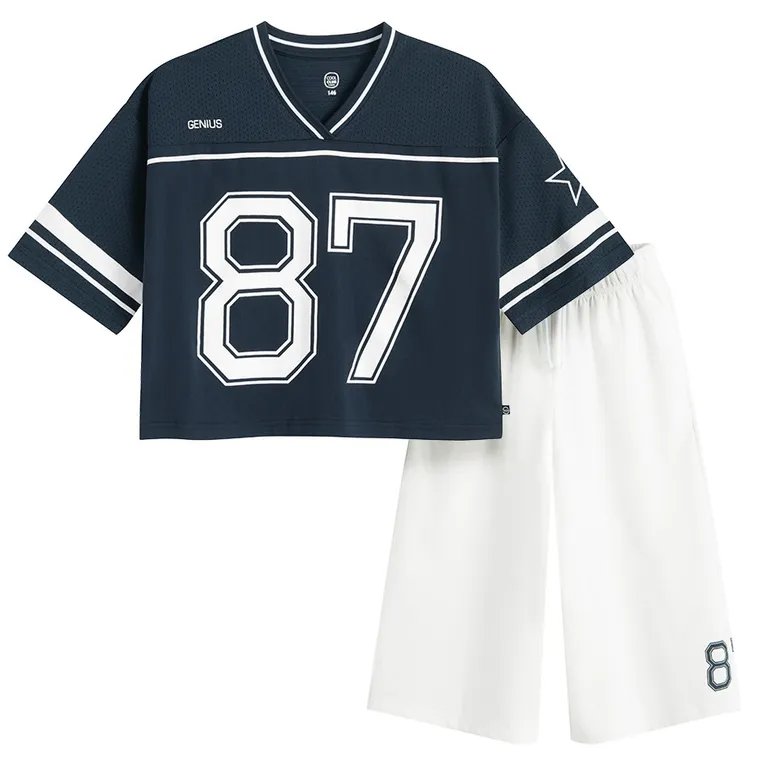 Cool Club, Set pentru fete, Tricou, crop top, Pantaloni scurti, mix