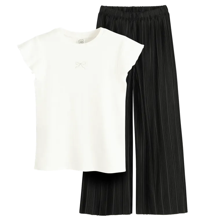 Cool Club, Set pentru fete, Tricou din tricot striat, Pantaloni din textil, mix