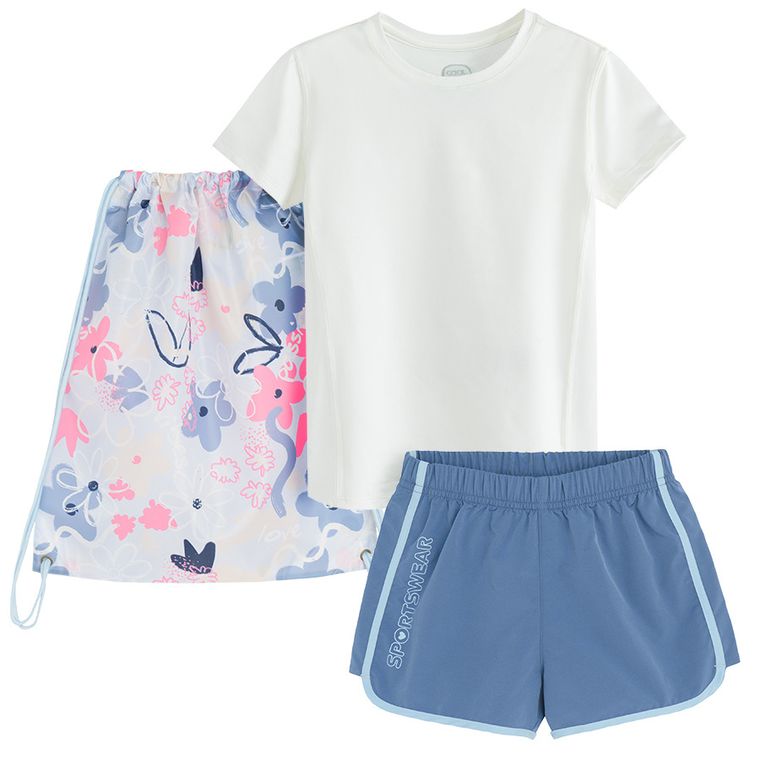 Cool Club, Set pentru fete, Tricou, Pantaloni scurti, Rucsac cu snur, mix