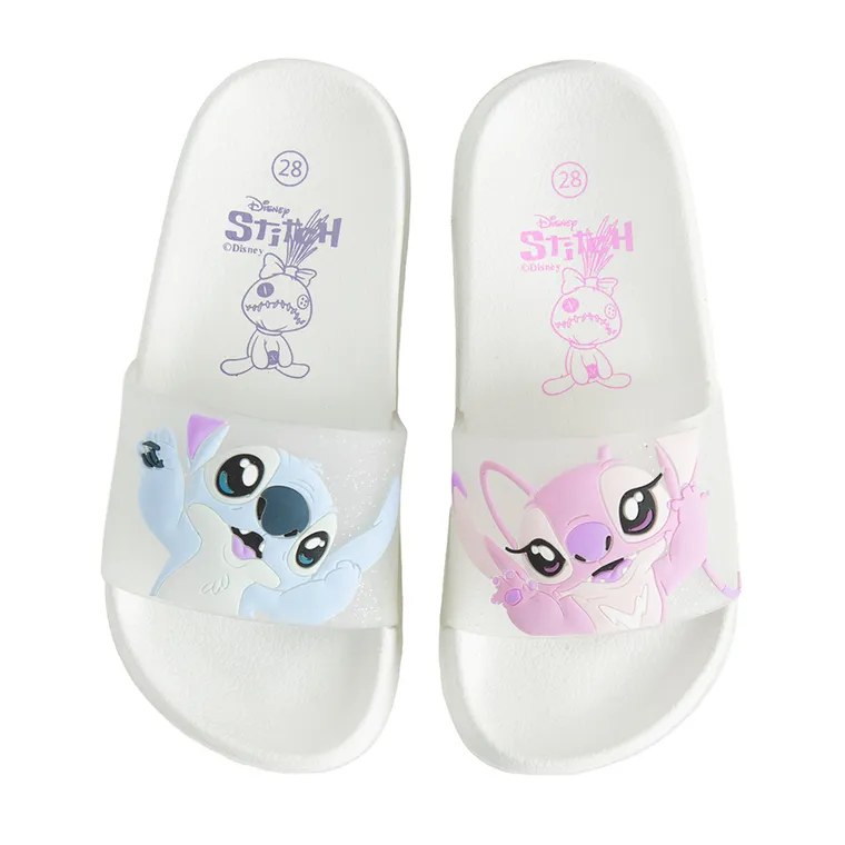 Cool Club, Slapi pentru fete, alb, imprimeu Lilo si Stitch