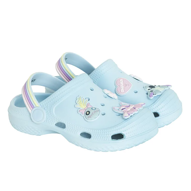 Cool Club, Slapi pentru fete, albastru, imprimeu Lilo si Stitch