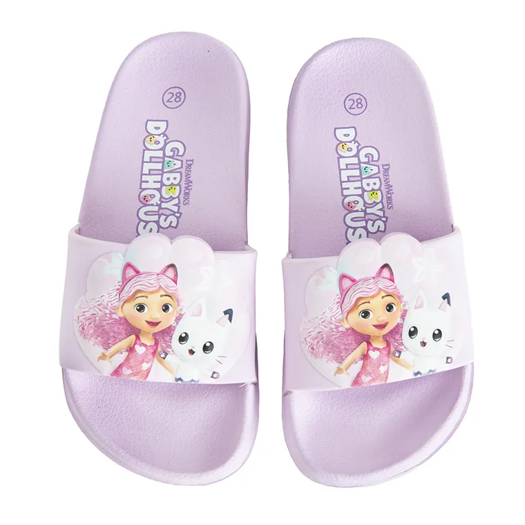 Cool Club, Slapi pentru fete, violet, imprimeu Gabby's Dollhouse