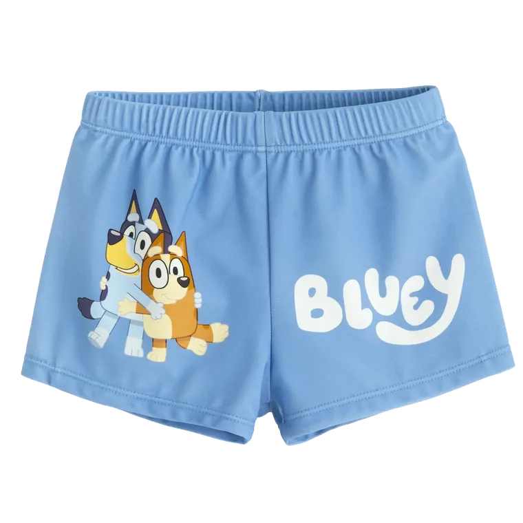 Cool Club, Sorturi de baie pentru baieti, UV 50, albastru, imprimeu Bluey