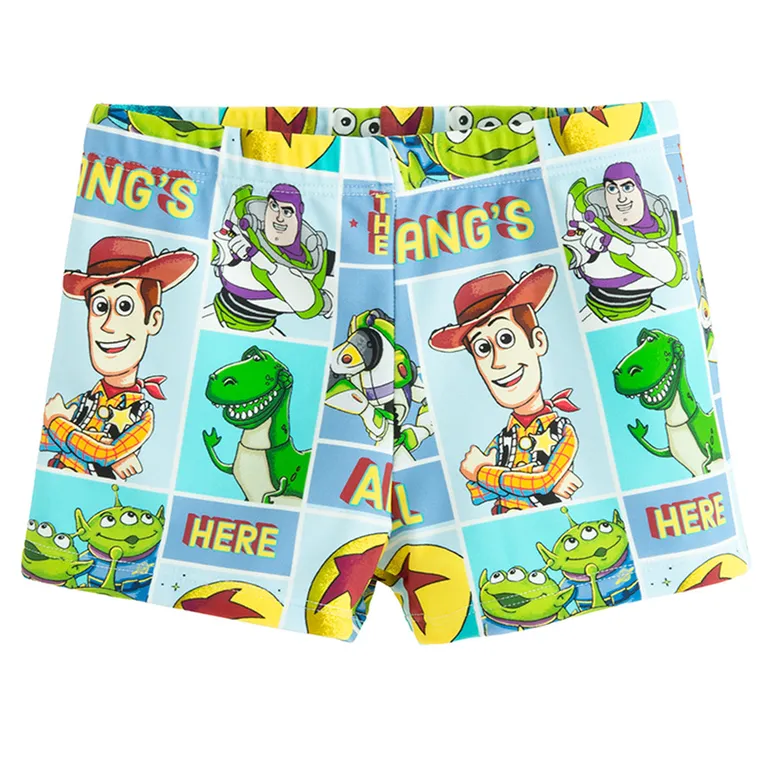 Cool Club, Sorturi de baie pentru baieti, UV 50, albastru, imprimeu Toy Story