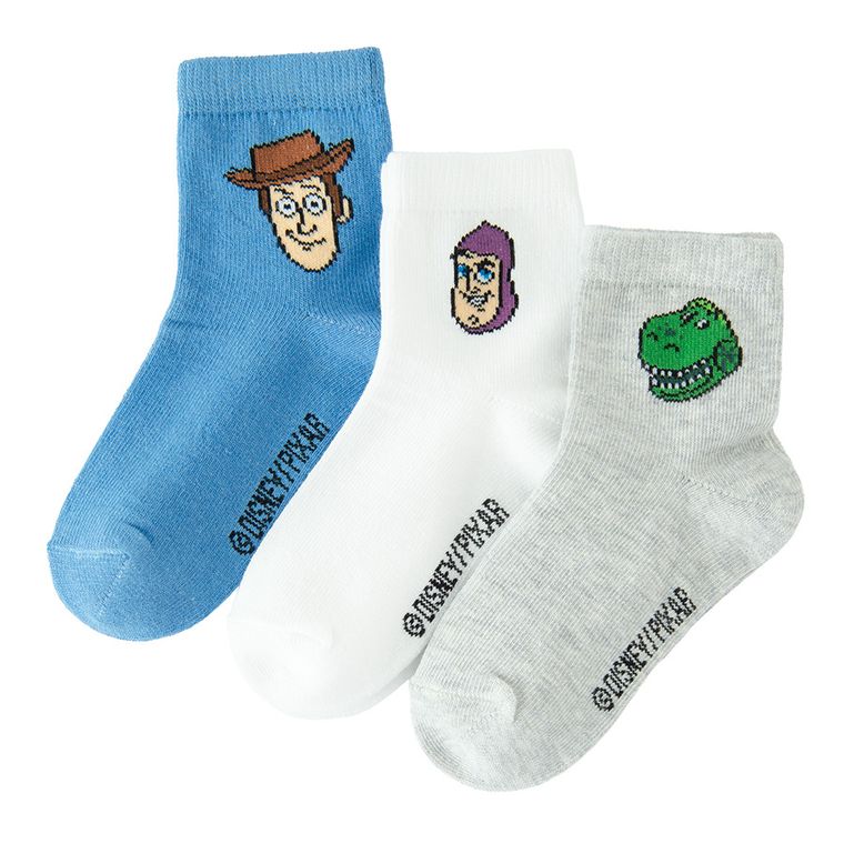 Cool Club, Sosete pentru baieti, mix, imprimeu Toy Story, set, 3 buc.