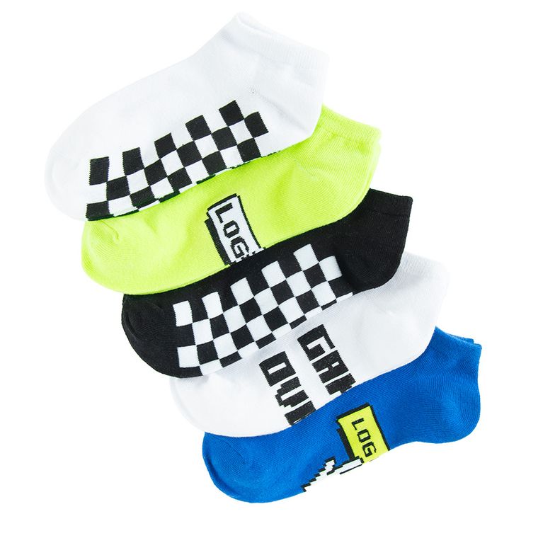 Cool Club, Sosete pentru baieti, talpici, mix, set, 5 buc.