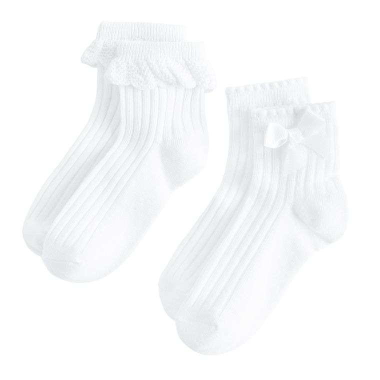 Cool Club, Sosete pentru fete, alb, set, 2 buc.