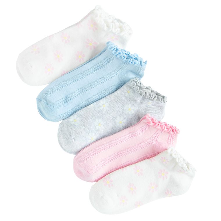 Cool Club, Sosete pentru fete, talpici, mix, set, 5 buc.