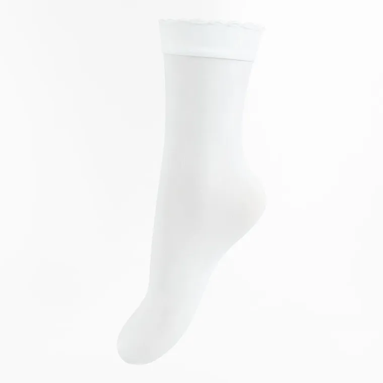 Cool Club, Sosete peste genunchi pentru fete, alb, 40 DEN, microfibra