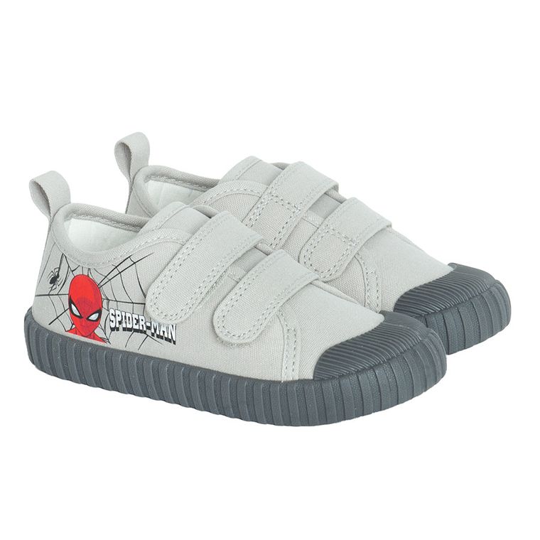 Cool Club, Tenisi pentru baieti, gri, talpa Barefoot, imprimeu Spider-Man