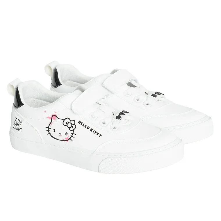 Cool Club, Tenisi pentru fete, alb, imprimeu Hello Kitty