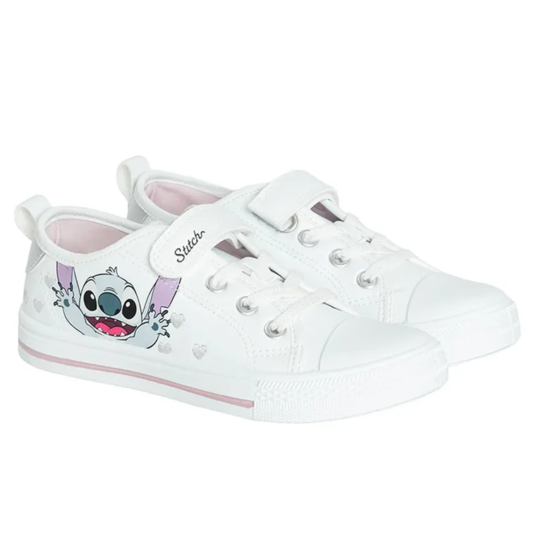 Cool Club, Tenisi pentru fete, alb, imprimeu Lilo si Stitch
