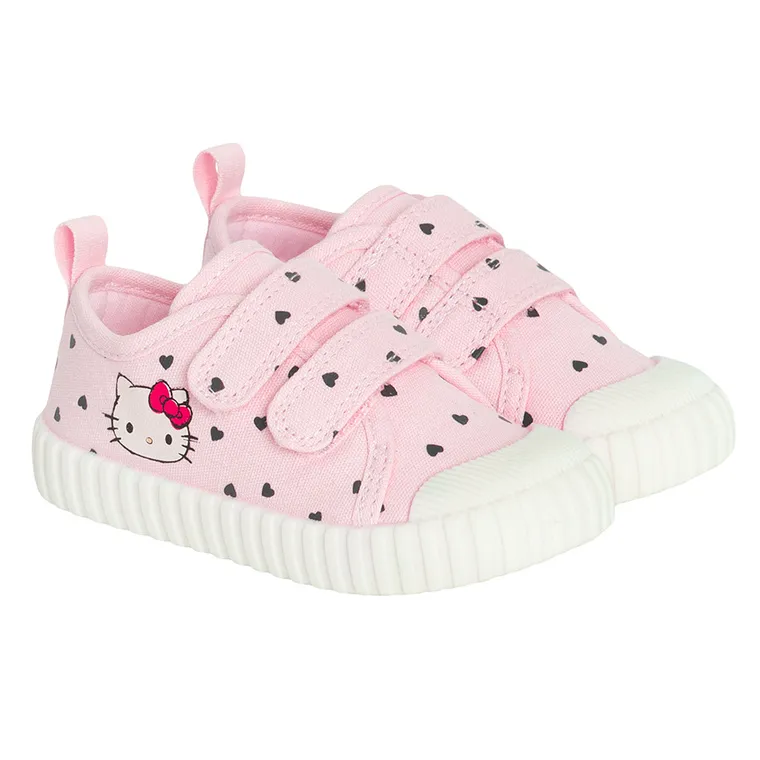 Cool Club, Tenisi pentru fete, roz, talpa Barefoot, imprimeu Hello Kitty