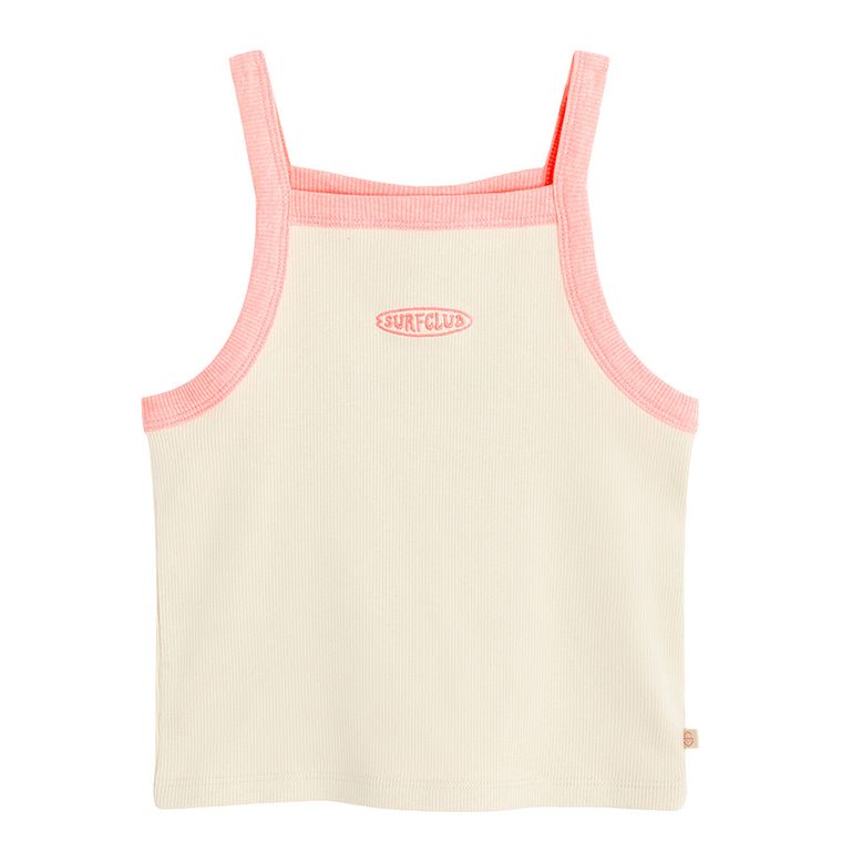 Cool Club, Top pentru fete, din tricot striat, bej