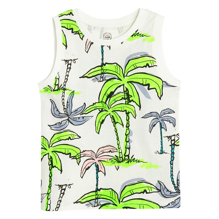 Cool Club, Tricou fara maneci pentru baieti, alb