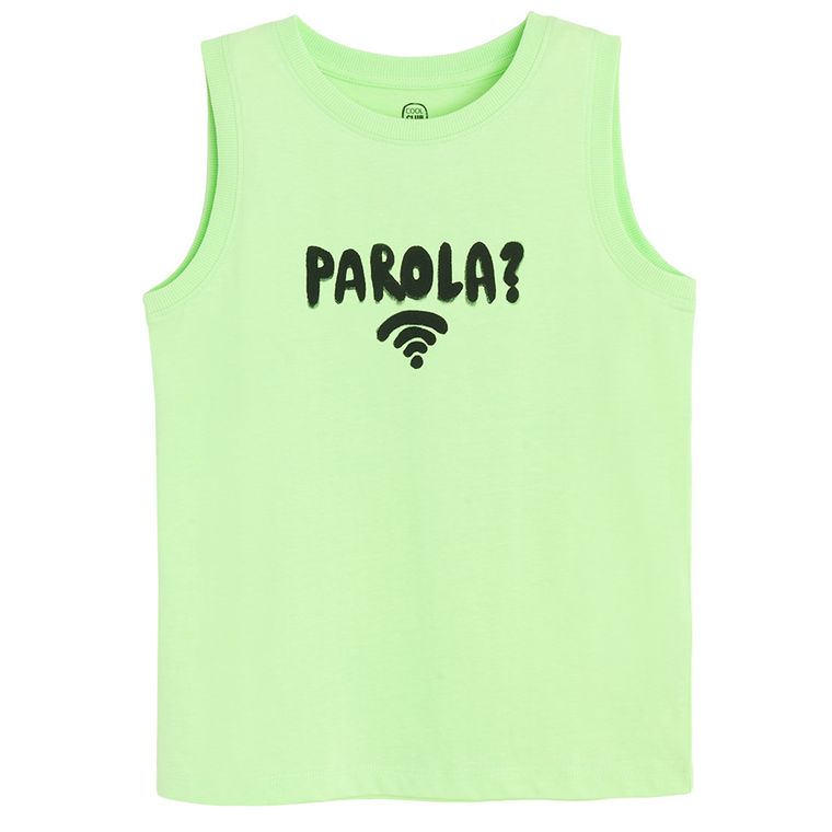 Cool Club, Tricou fara maneci pentru baieti, verde