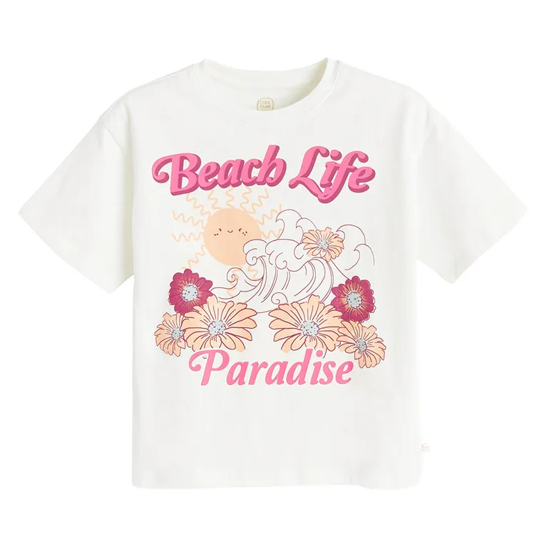 Cool Club, Tricou lejer pentru fete, alb