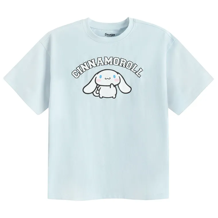 Cool Club, Tricou lejer pentru fete, albastru, imprimeu Hello Kitty and Friends