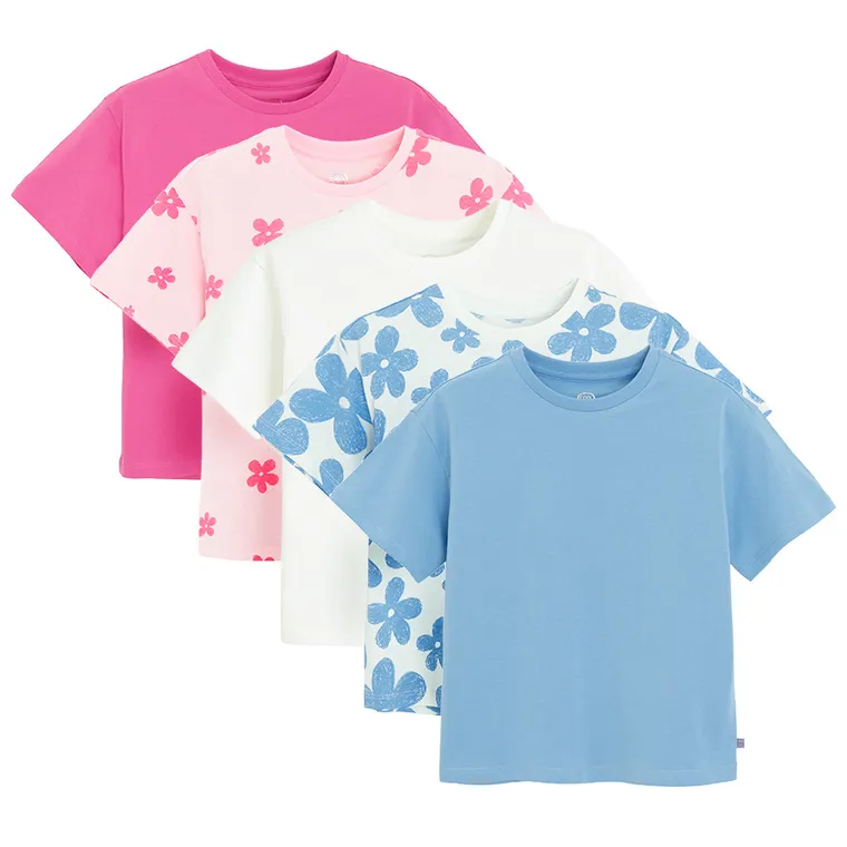 Cool Club, Tricou lejer pentru fete, mix, set, 5 buc.