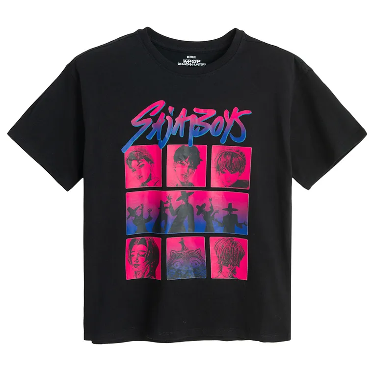 Cool Club, Tricou lejer pentru fete, negru, K-Pop Demon Hunters