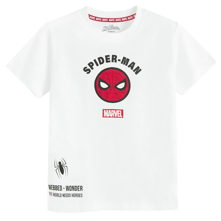 Cool Club, Tricou pentru baieti, alb, imprimeu Spider-Man
