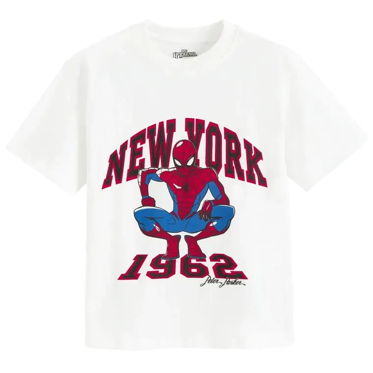 Cool Club, Tricou pentru baieti, alb, imprimeu Spider-Man