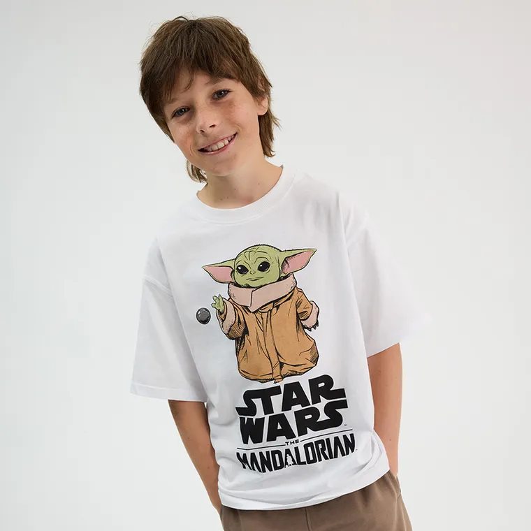 Cool Club, Tricou pentru baieti, alb, imprimeu Star Wars