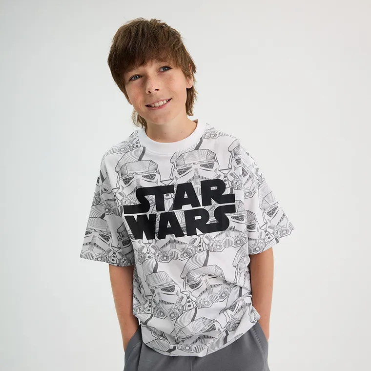 Cool Club, Tricou pentru baieti, alb, imprimeu Star Wars