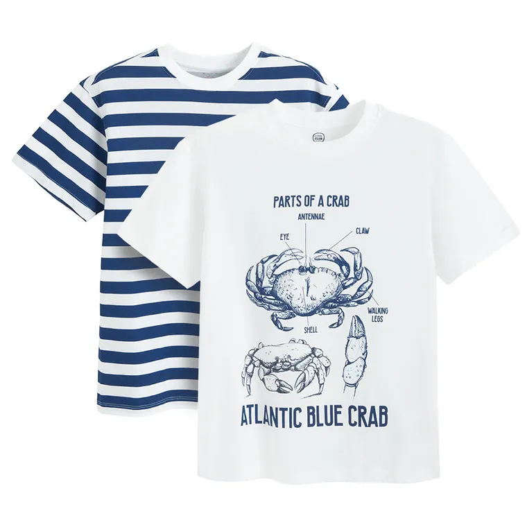 Cool Club, Tricou pentru baieti, alb, set, 2 buc.