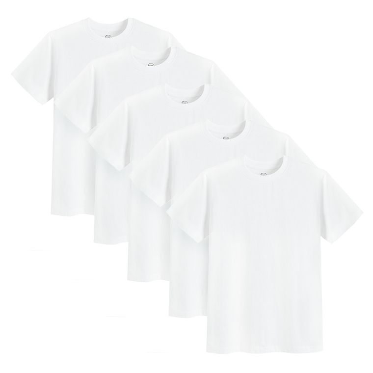 Cool Club, Tricou pentru baieti, alb, set, 5 buc.