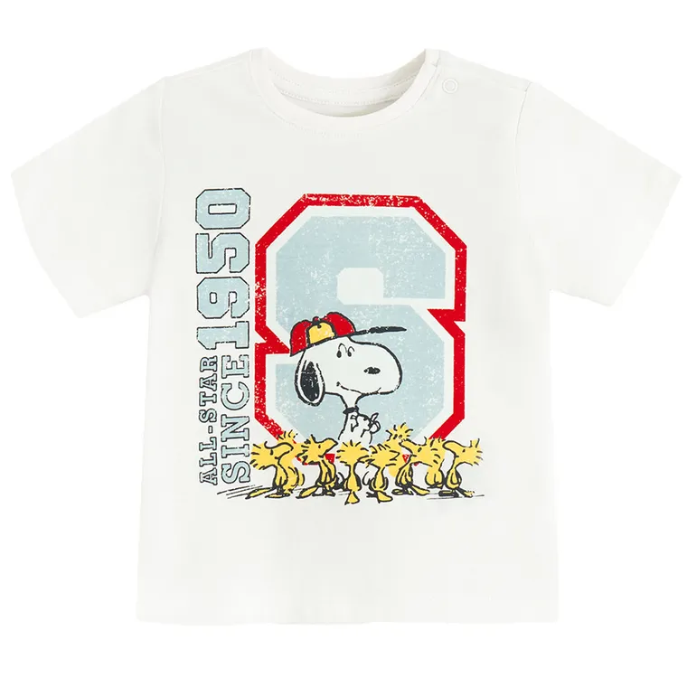 Cool Club, Tricou pentru baieti, alb, Snoopy