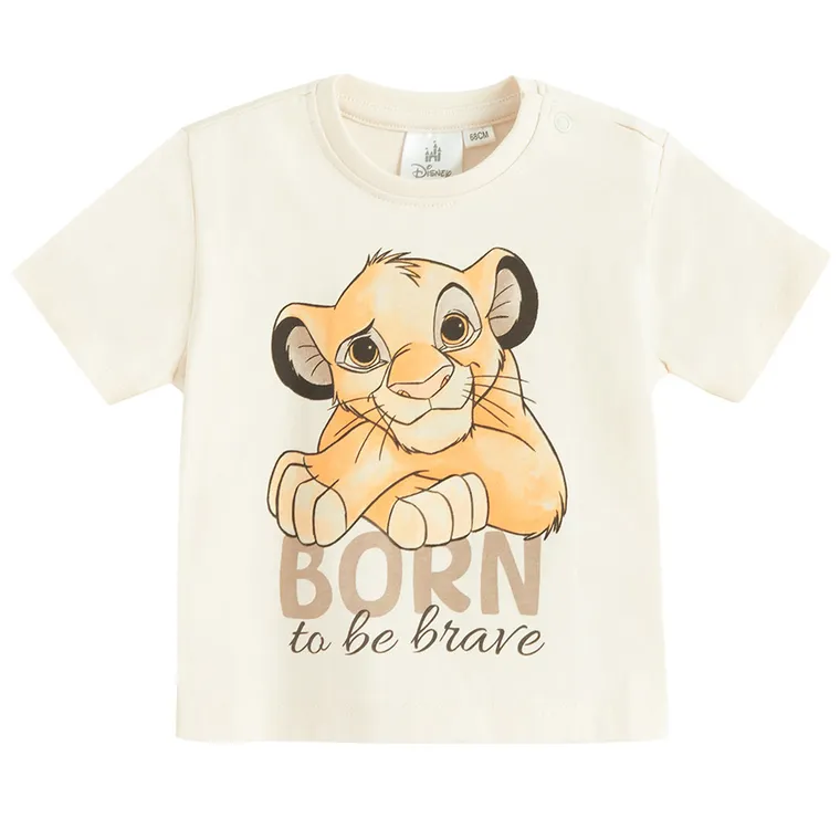 Cool Club, Tricou pentru baieti, bej, imprimeu Lion King