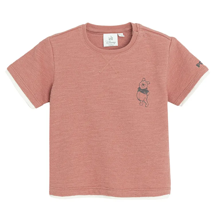 Cool Club, Tricou pentru baieti, caramiziu, imprimeu Winnie the Pooh
