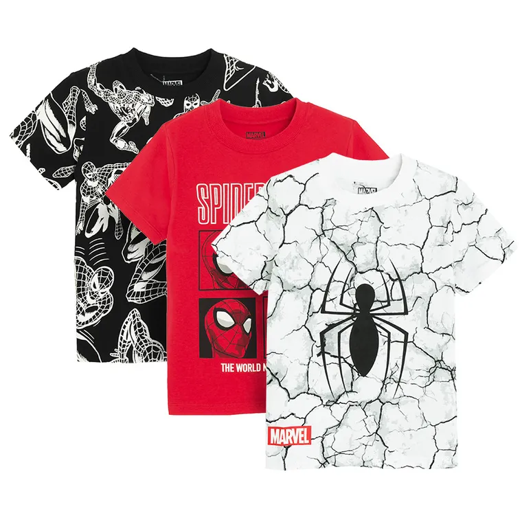 Cool Club, Tricou pentru baieti, mix, set, 3 buc., imprimeu Spider-Man