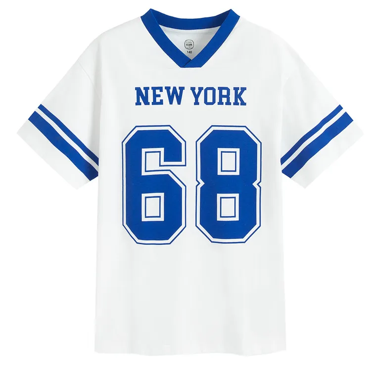 Cool Club, Tricou pentru baieti, oversize, alb