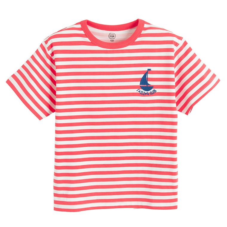 Cool Club, Tricou pentru baieti, rosu-alb