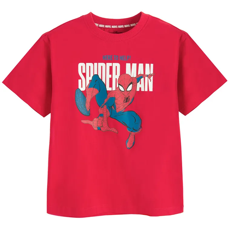 Cool Club, Tricou pentru baieti, rosu, imprimeu Spider-Man