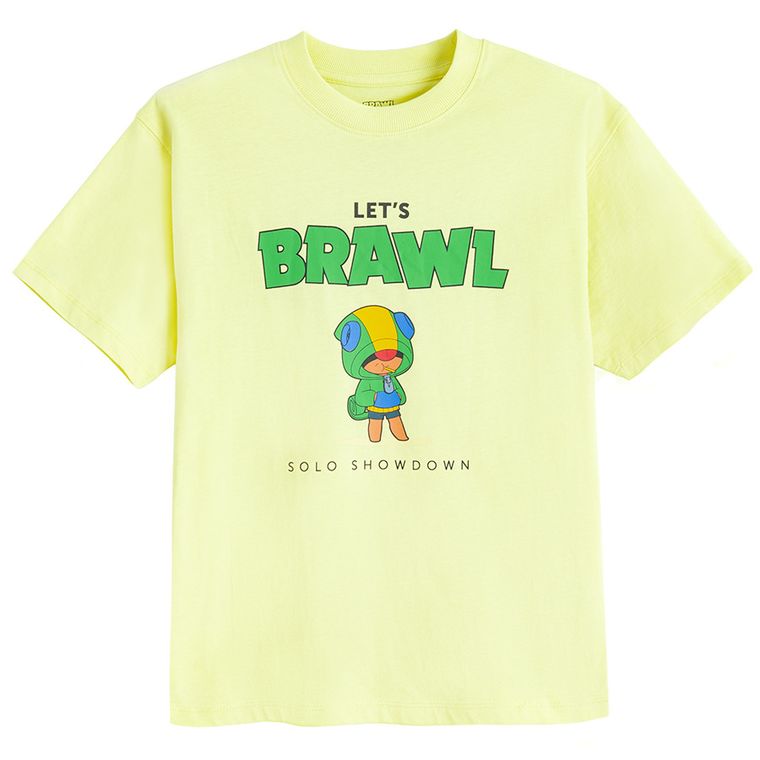 Cool Club, Tricou pentru baieti, verde, imprimeu Brawl Starss