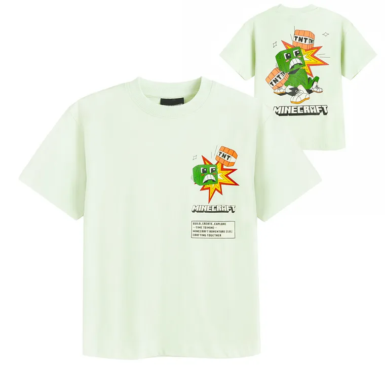 Cool Club, Tricou pentru baieti, verde, imprimeu Minecraft
