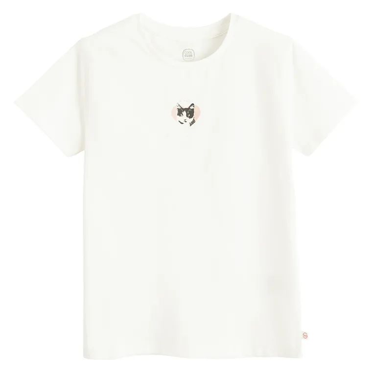 Cool Club, Tricou pentru fete, alb