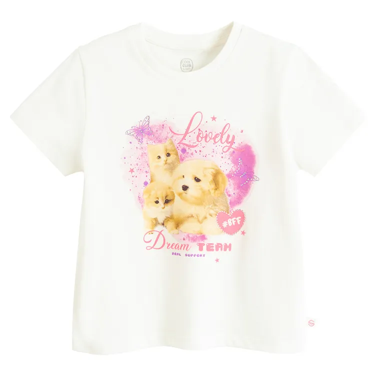 Cool Club, Tricou pentru fete, alb